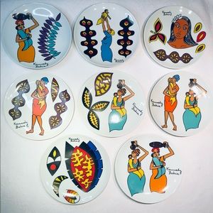 Kennedy Bahia porcelain dinner plates 9.5” each